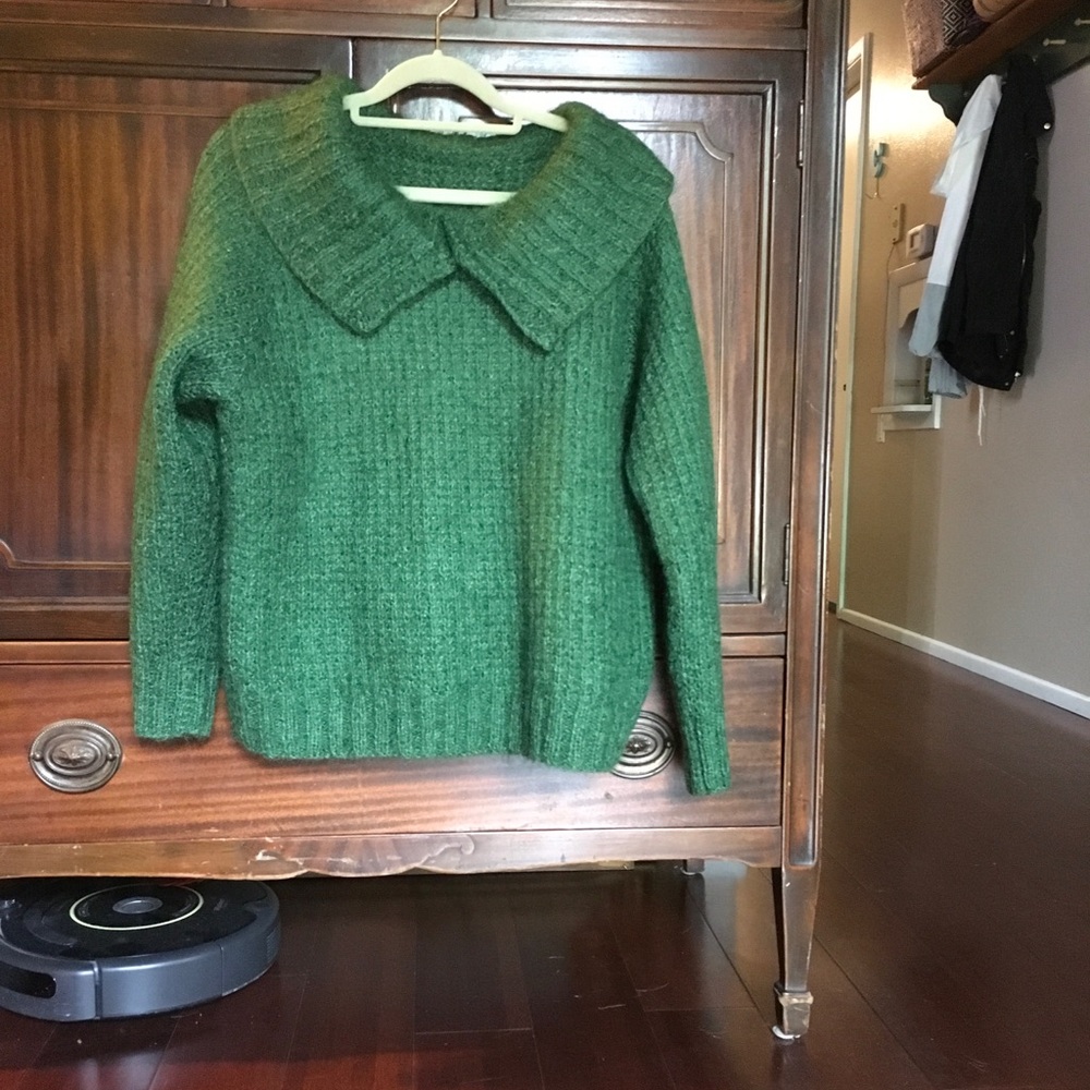 Green Knit Wool Sweater